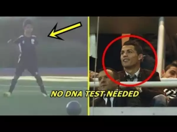 Video: Cristiano Ronaldo Jr & Cristiano Ronaldo Similar Skills & Goals ? Like Father Like Son